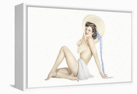 Varga Girl, September 1942-Alberto Vargas-Framed Stretched Canvas