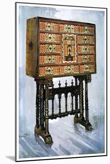 Vargueno Cabinet of Chestnut, Ivory and Other Materials, 1910-Edwin Foley-Mounted Giclee Print