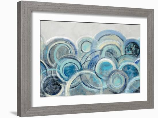 Variation Blue Grey Crop-Silvia Vassileva-Framed Art Print