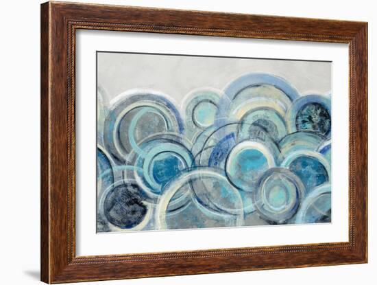 Variation Blue Grey Crop-Silvia Vassileva-Framed Art Print