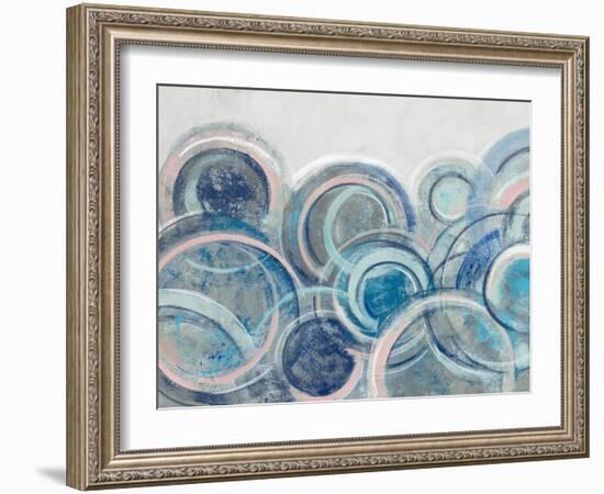 Variation Blue Grey Pink Crop-Silvia Vassileva-Framed Art Print