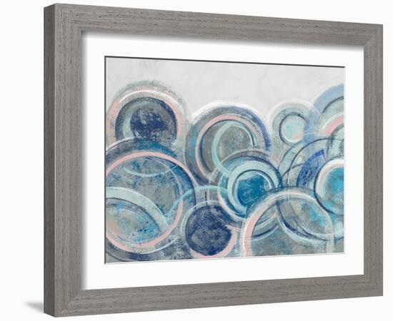 Variation Blue Grey Pink Crop-Silvia Vassileva-Framed Art Print