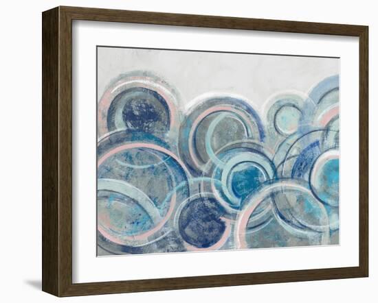 Variation Blue Grey Pink Crop-Silvia Vassileva-Framed Art Print