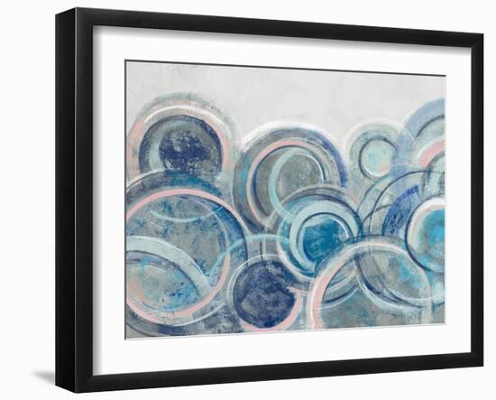 Variation Blue Grey Pink Crop-Silvia Vassileva-Framed Art Print