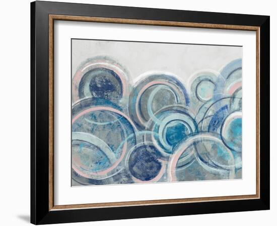 Variation Blue Grey Pink Crop-Silvia Vassileva-Framed Art Print