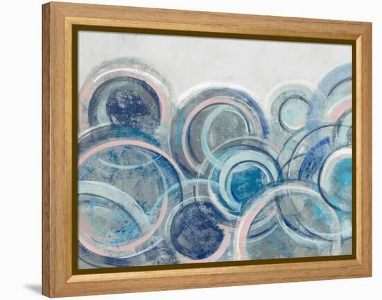 Variation Blue Grey Pink Crop-Silvia Vassileva-Framed Stretched Canvas