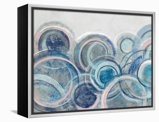 Variation Blue Grey Pink Crop-Silvia Vassileva-Framed Stretched Canvas