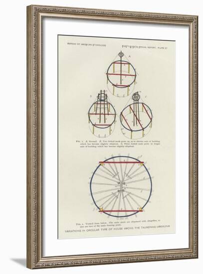 Variations in Circular Type of House Among the Taurepang-null-Framed Giclee Print