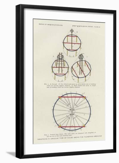 Variations in Circular Type of House Among the Taurepang-null-Framed Giclee Print