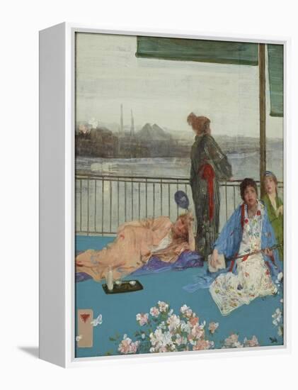 Variations in Flesh Colour and Green, the Balcony, C.1870-79-James Abbott McNeill Whistler-Framed Premier Image Canvas