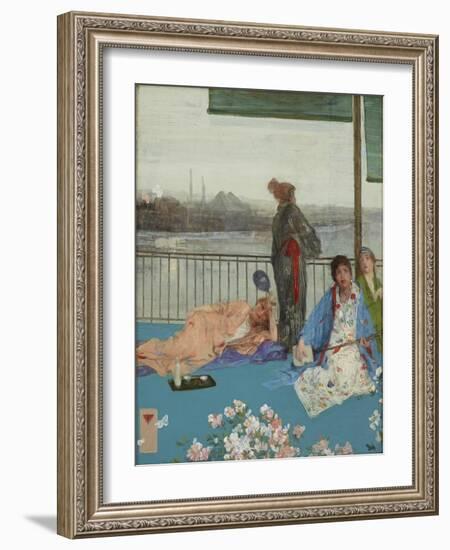 Variations in Flesh Colour and Green, the Balcony, C.1870-79-James Abbott McNeill Whistler-Framed Giclee Print