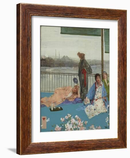 Variations in Flesh Colour and Green, the Balcony, C.1870-79-James Abbott McNeill Whistler-Framed Giclee Print