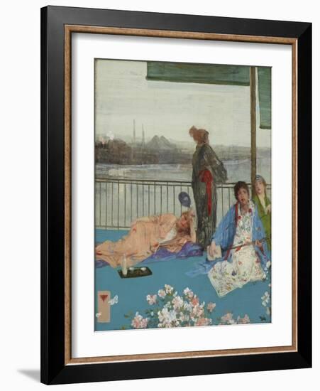 Variations in Flesh Colour and Green, the Balcony, C.1870-79-James Abbott McNeill Whistler-Framed Giclee Print