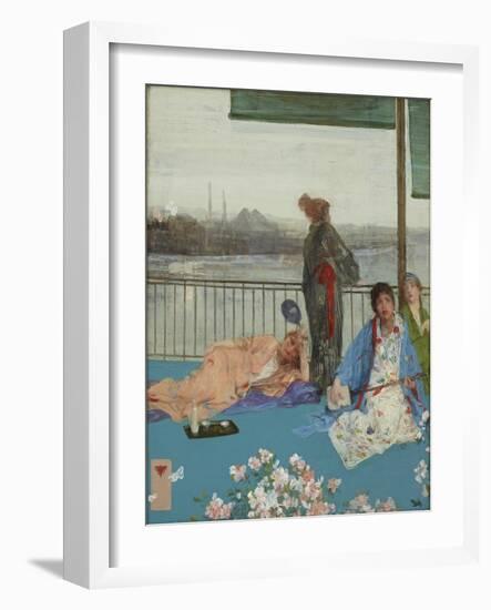 Variations in Flesh Colour and Green, the Balcony, C.1870-79-James Abbott McNeill Whistler-Framed Giclee Print