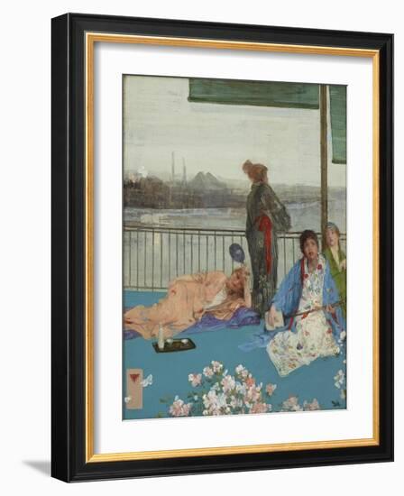 Variations in Flesh Colour and Green, the Balcony, C.1870-79-James Abbott McNeill Whistler-Framed Giclee Print