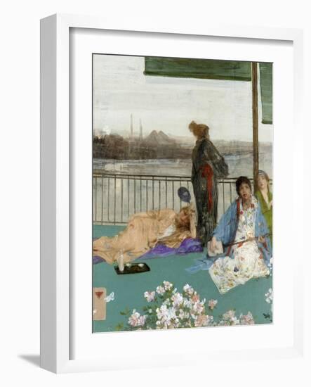 Variations in Flesh Colour and Green: the Balcony, C. 1870-James Abbott McNeill Whistler-Framed Giclee Print