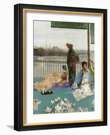 Variations in Flesh Colour and Green: the Balcony, C. 1870-James Abbott McNeill Whistler-Framed Giclee Print