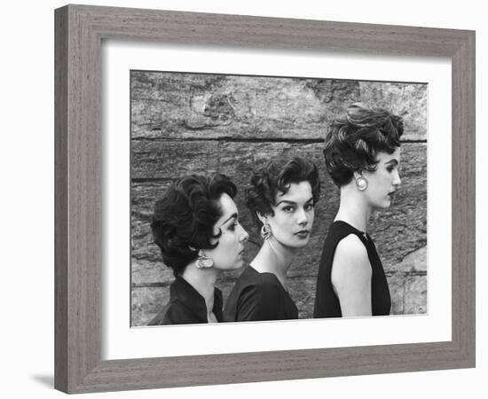 Variations of an Italian Haircut Labeled with Artistic License by Hairdresser Marcel-Yale Joel-Framed Photographic Print