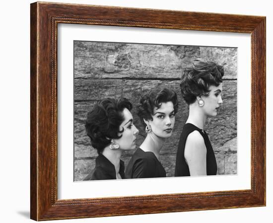Variations of an Italian Haircut Labeled with Artistic License by Hairdresser Marcel-Yale Joel-Framed Photographic Print