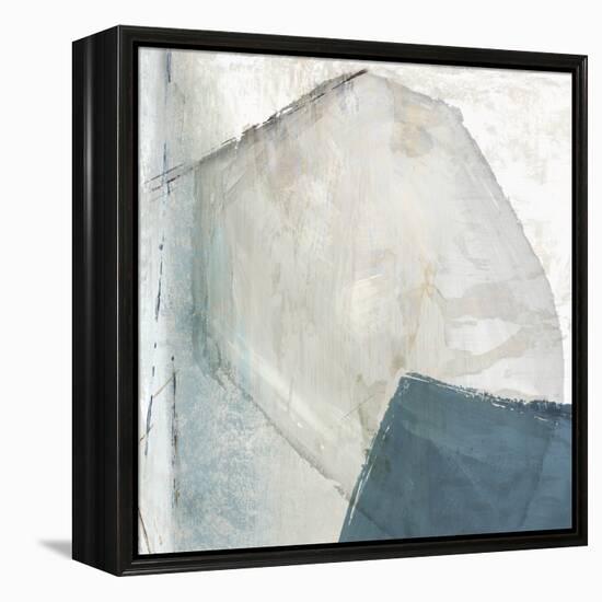 Varied Blue Abstract-Emma Peal-Framed Stretched Canvas