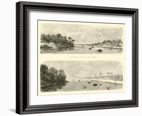 Varied Views in the Plains of the Sacramento-Édouard Riou-Framed Giclee Print