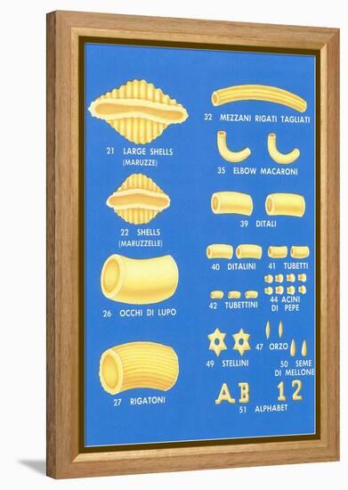 Varieties of Pasta-null-Framed Stretched Canvas