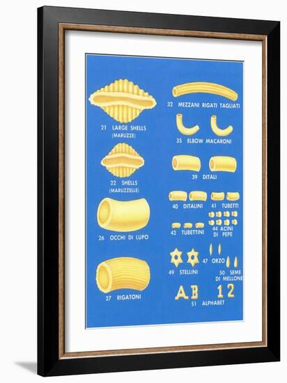 Varieties of Pasta-Found Image Press-Framed Premium Giclee Print
