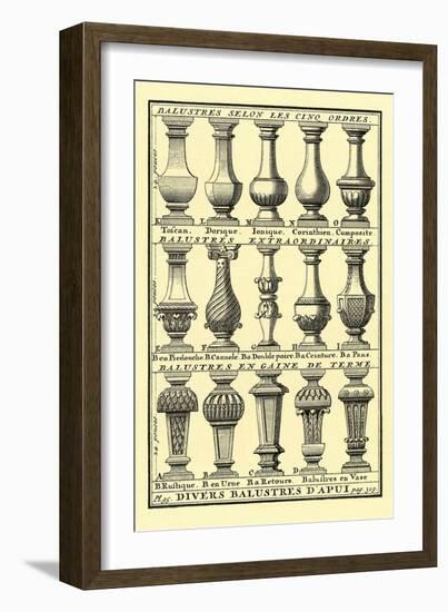 Variety of Balustrades-null-Framed Art Print