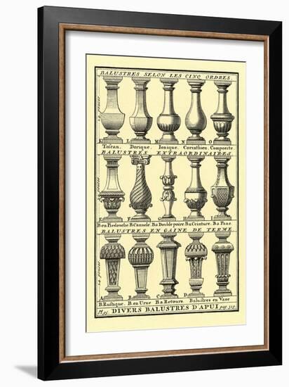 Variety of Balustrades-null-Framed Art Print