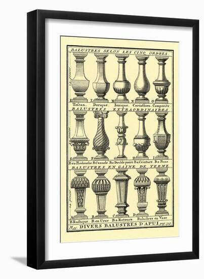 Variety of Balustrades-null-Framed Art Print