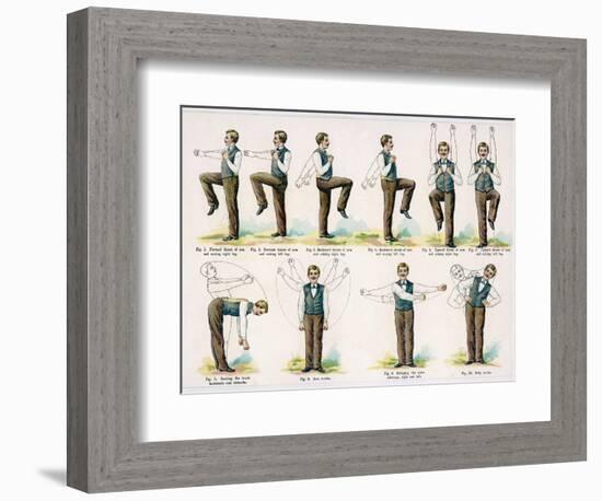 Variety of Body Exercises Requiring No Special Apparatus That Will Keep Any Chap in Good Shape-null-Framed Photographic Print