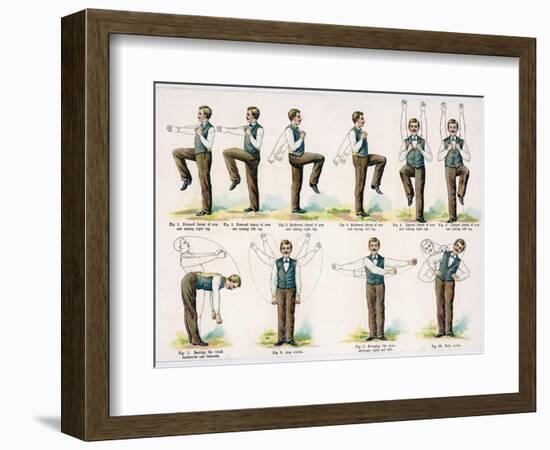 Variety of Body Exercises Requiring No Special Apparatus That Will Keep Any Chap in Good Shape-null-Framed Photographic Print