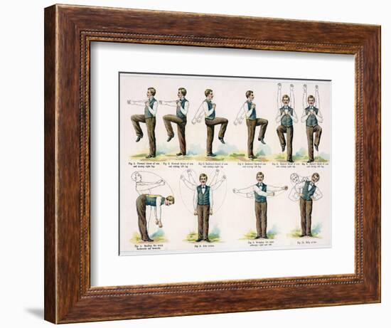 Variety of Body Exercises Requiring No Special Apparatus That Will Keep Any Chap in Good Shape-null-Framed Photographic Print