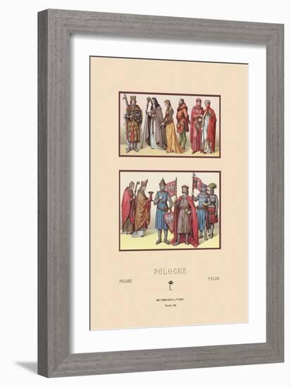 Variety of Polish Costumes, 1200-1399-Racinet-Framed Art Print