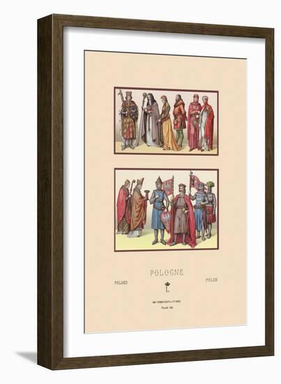 Variety of Polish Costumes, 1200-1399-Racinet-Framed Art Print