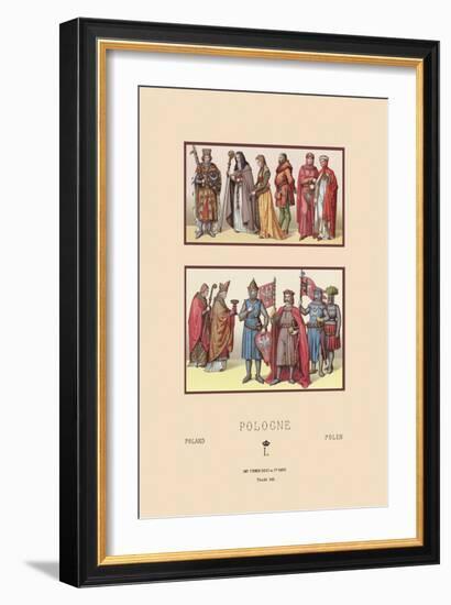 Variety of Polish Costumes, 1200-1399-Racinet-Framed Art Print