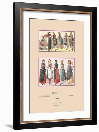 Variety of Swiss Fashions-Racinet-Framed Art Print