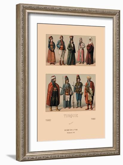 Variety of Turkish Costumes-Racinet-Framed Art Print