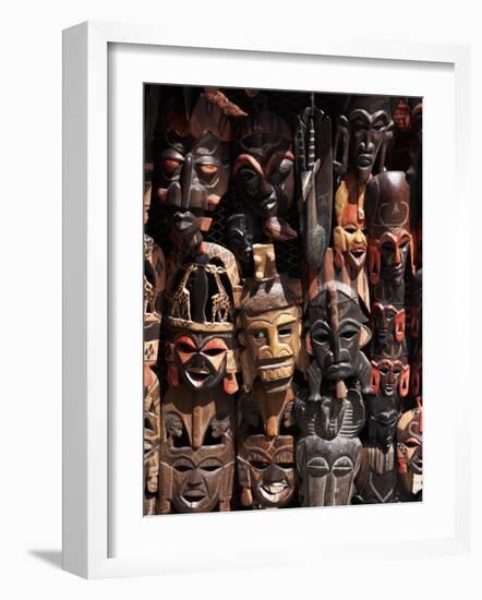 Various African Masks on Sale at Aswan Souq, Aswan, Egypt, North Africa, Africa-Mcconnell Andrew-Framed Photographic Print