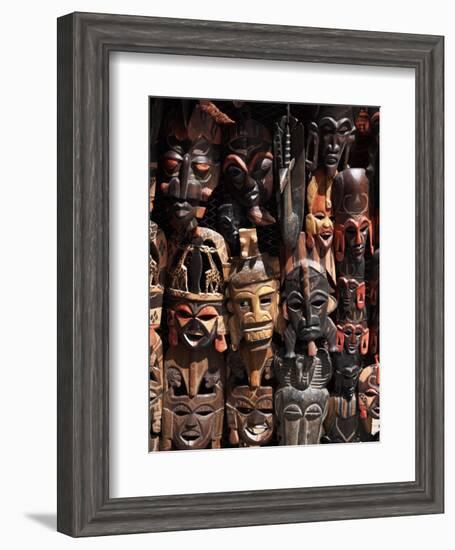 Various African Masks on Sale at Aswan Souq, Aswan, Egypt, North Africa, Africa-Mcconnell Andrew-Framed Photographic Print