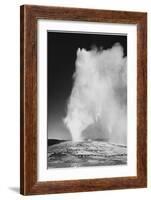 Various Angles During Eruption. "Old Faithful Geyser Yellowstone National Park" Wyoming 1933-1942-Ansel Adams-Framed Art Print