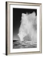 Various Angles During Eruption. "Old Faithful Geyser Yellowstone National Park" Wyoming 1933-1942-Ansel Adams-Framed Art Print