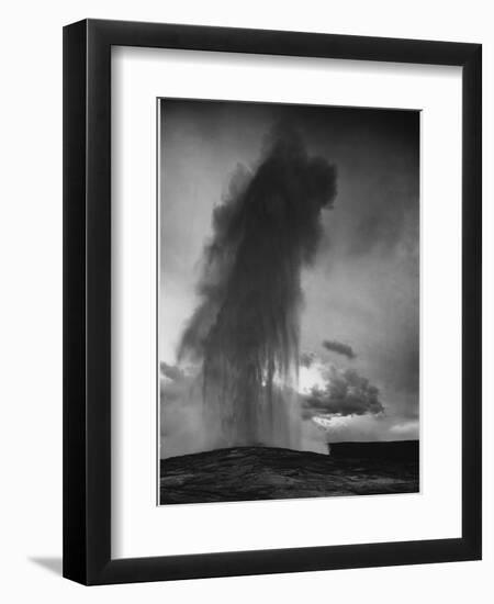 Various Angles During Eruption. "Old Faithful Geyser Yellowstone National Park" Wyoming  1933-1942-Ansel Adams-Framed Art Print