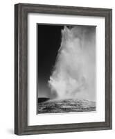 Various Angles During Eruption. "Old Faithful Geyser Yellowstone National Park" Wyoming 1933-1942-Ansel Adams-Framed Art Print