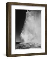 Various Angles During Eruption. "Old Faithful Geyser Yellowstone National Park" Wyoming 1933-1942-Ansel Adams-Framed Art Print
