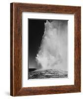 Various Angles During Eruption. "Old Faithful Geyser Yellowstone National Park" Wyoming 1933-1942-Ansel Adams-Framed Art Print