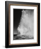 Various Angles During Eruption. "Old Faithful Geyser Yellowstone National Park" Wyoming 1933-1942-Ansel Adams-Framed Art Print