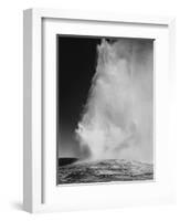 Various Angles During Eruption. "Old Faithful Geyser Yellowstone National Park" Wyoming 1933-1942-Ansel Adams-Framed Art Print