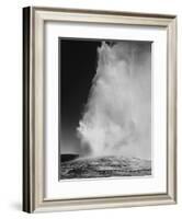 Various Angles During Eruption. "Old Faithful Geyser Yellowstone National Park" Wyoming 1933-1942-Ansel Adams-Framed Art Print