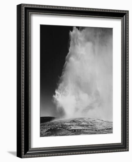 Various Angles During Eruption. "Old Faithful Geyser Yellowstone National Park" Wyoming  1933-1942-Ansel Adams-Framed Art Print